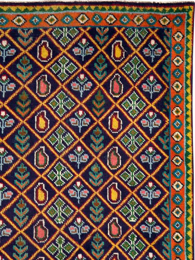 Vintage Persian Tabriz Rug (Pair: 1 of 2), No.25587 - Staging