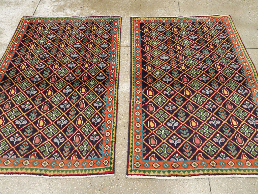 Vintage Persian Tabriz Rug (Pair: 1 of 2), No.25587 - Staging