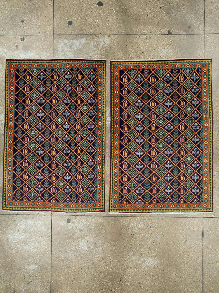 Vintage Persian Tabriz Rug (Pair: 1 of 2), No.25587 - Staging