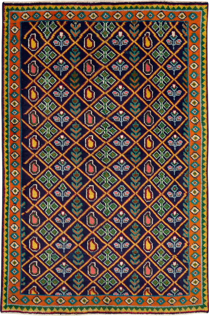 Vintage Persian Tabriz Rug (Pair: 2 of 2), No.25588 - Staging