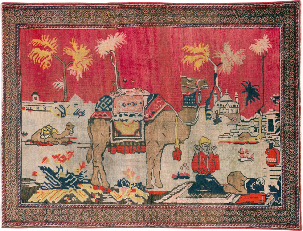 Vintage Baluch Rug, No.25591 - Staging