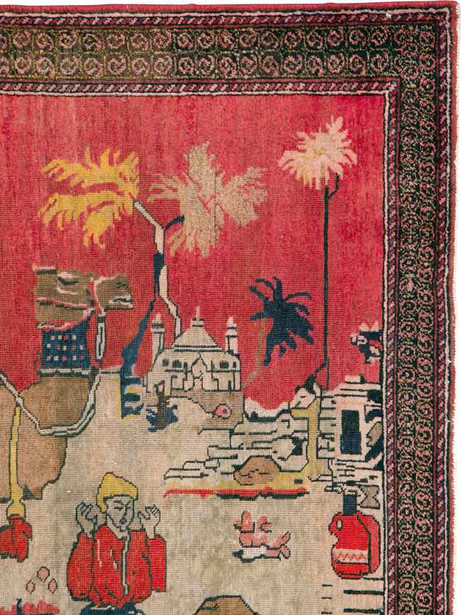 Vintage Baluch Rug, No.25591 - Staging