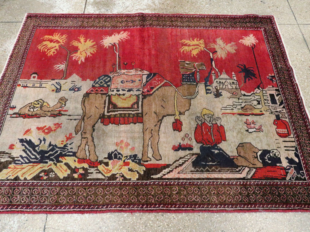 Vintage Baluch Rug, No.25591 - Staging