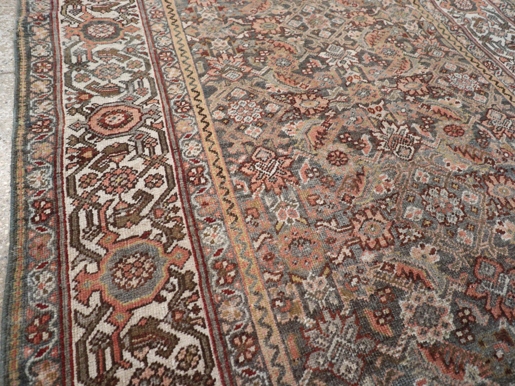Antique Persian Mahal Gallery Carpet, No.25609 - Staging