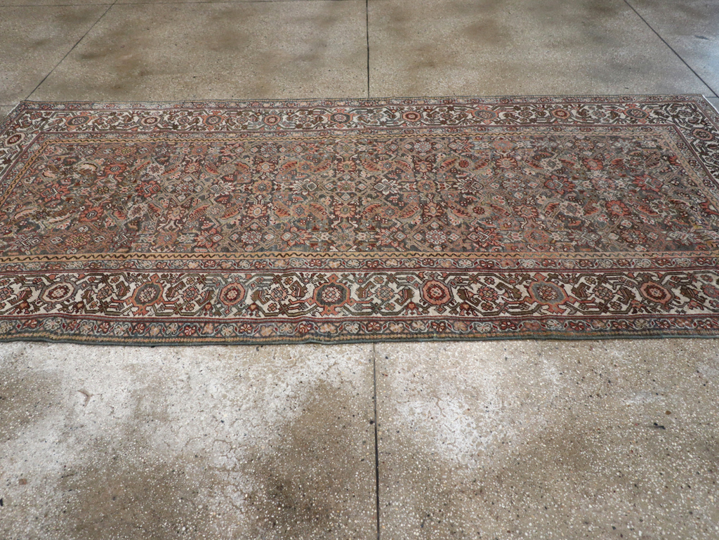 Antique Persian Mahal Gallery Carpet, No.25609 - Staging
