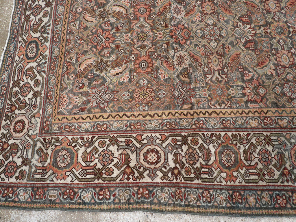 Antique Persian Mahal Gallery Carpet, No.25609 - Staging