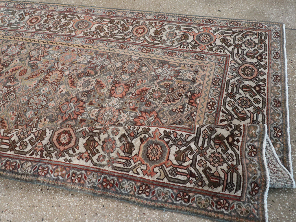 Antique Persian Mahal Gallery Carpet, No.25609 - Staging