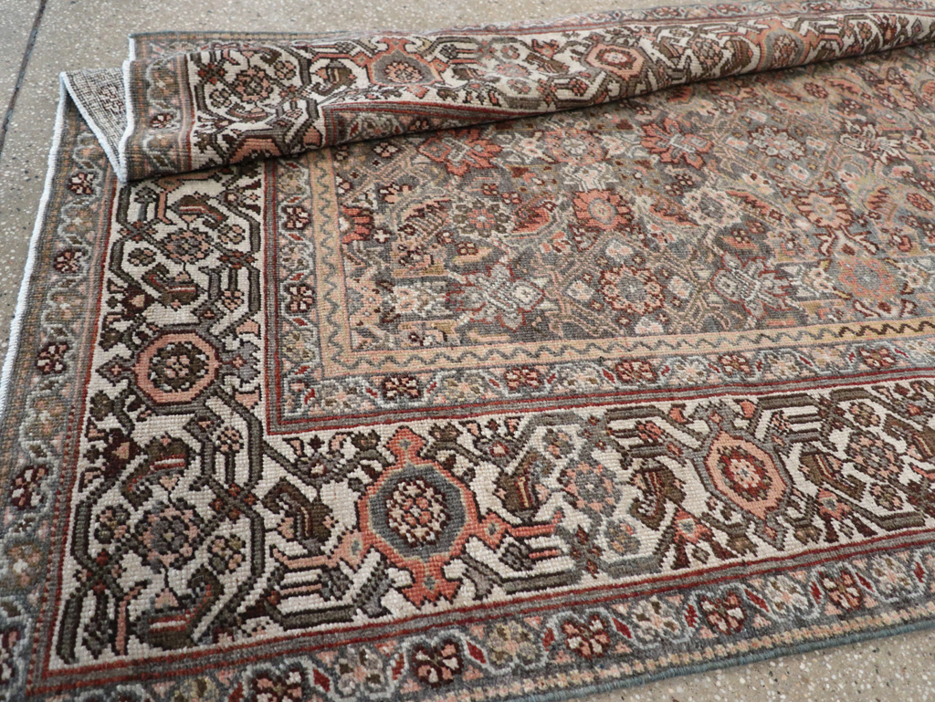 Antique Persian Mahal Gallery Carpet, No.25609 - Staging