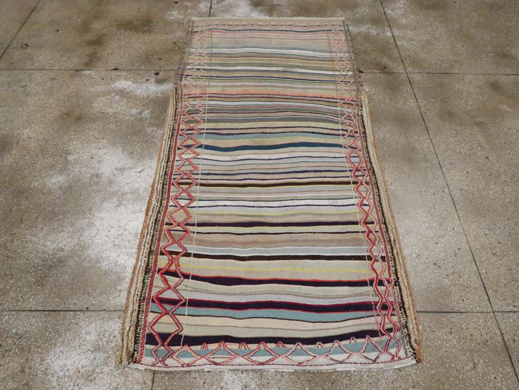 Vintage Persian Flatweave, No.25620 - Staging