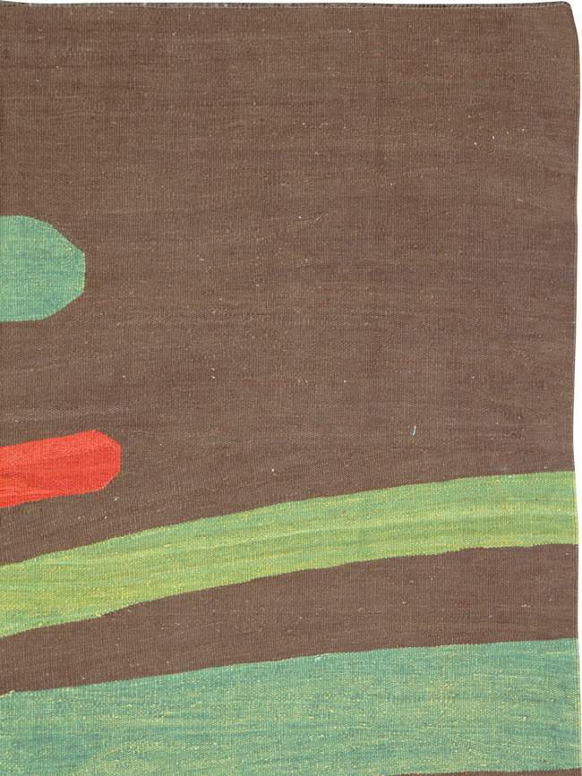 Modern Persian Kilim, No.25621 - Staging