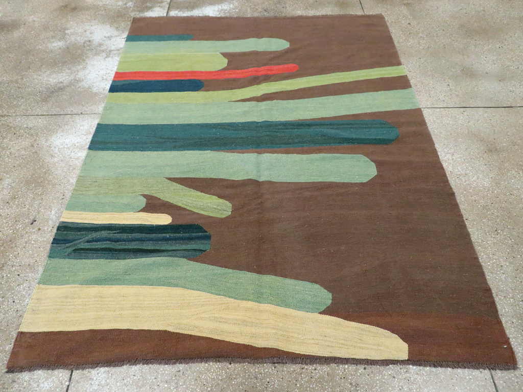 Modern Persian Kilim, No.25621 - Staging