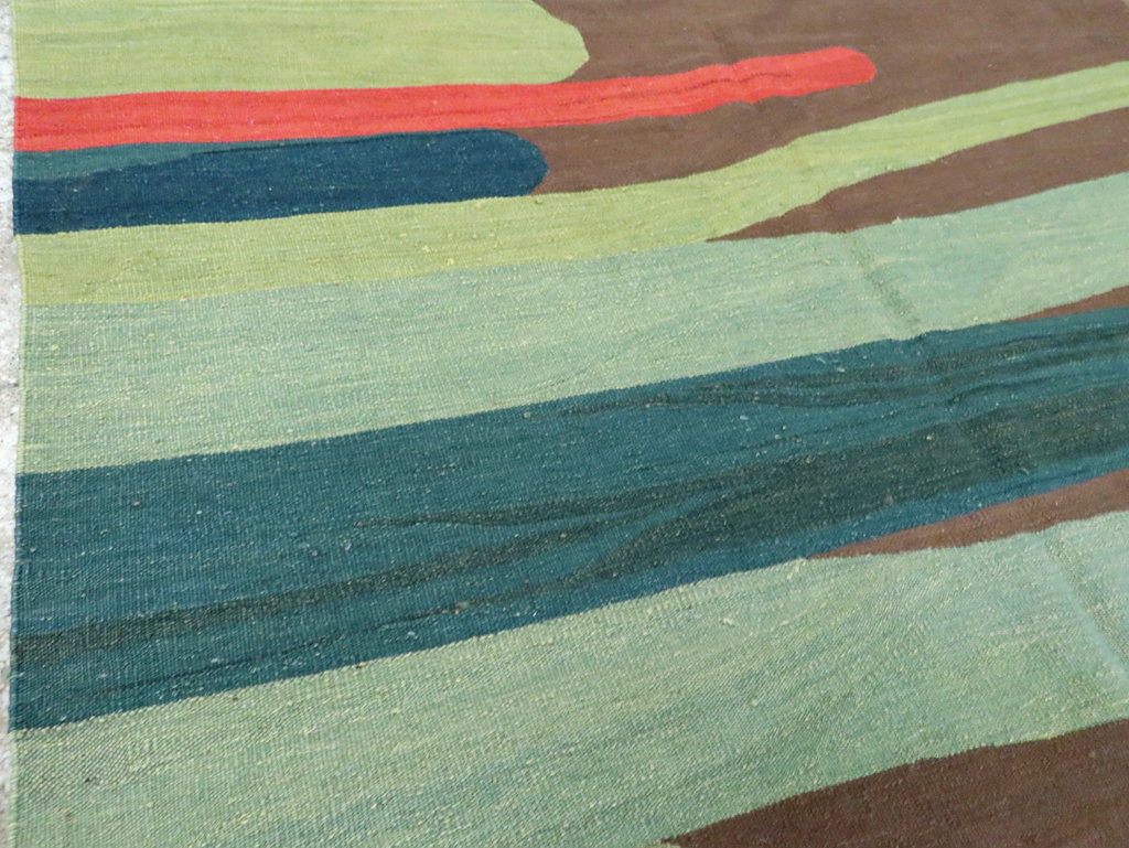 Modern Persian Kilim, No.25621 - Staging