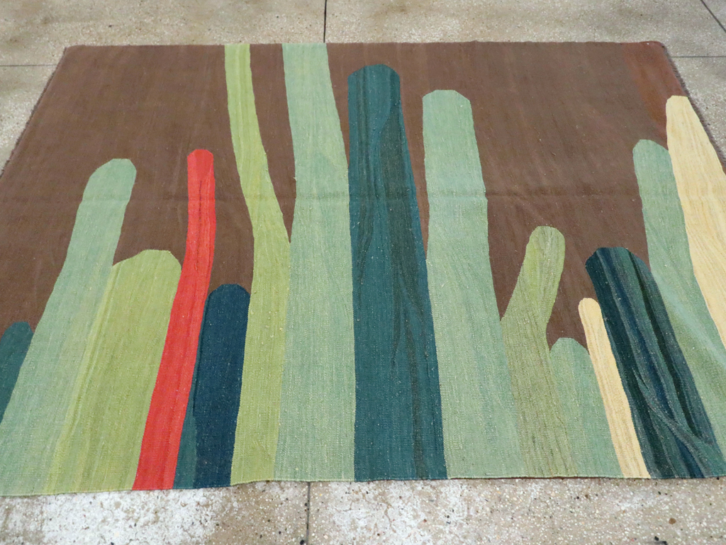 Modern Persian Kilim, No.25621 - Staging