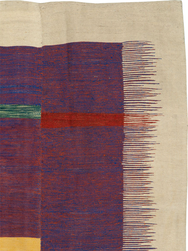 Modern Persian Flatweave, No.25623 - Staging