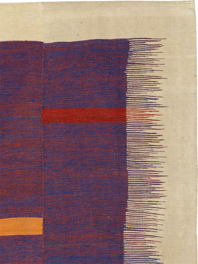 Modern Persian Flatweave, No.25623 - Staging