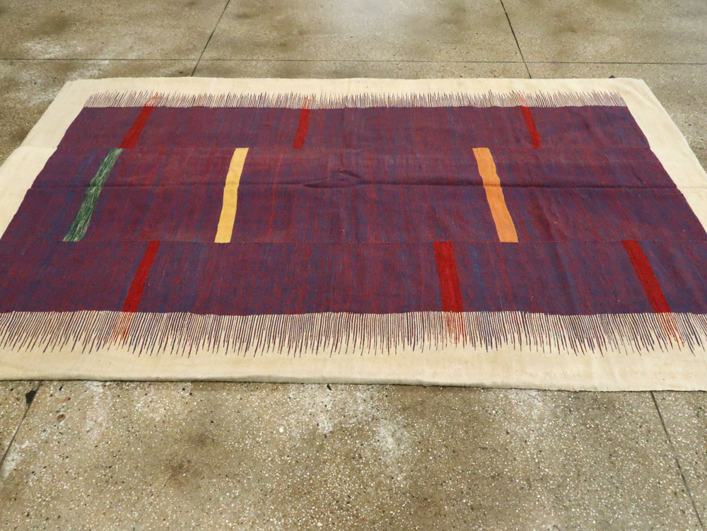 Modern Persian Flatweave, No.25623 - Staging