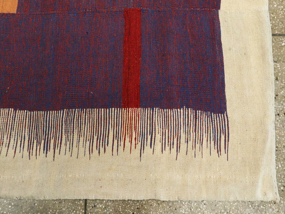 Modern Persian Flatweave, No.25623 - Staging