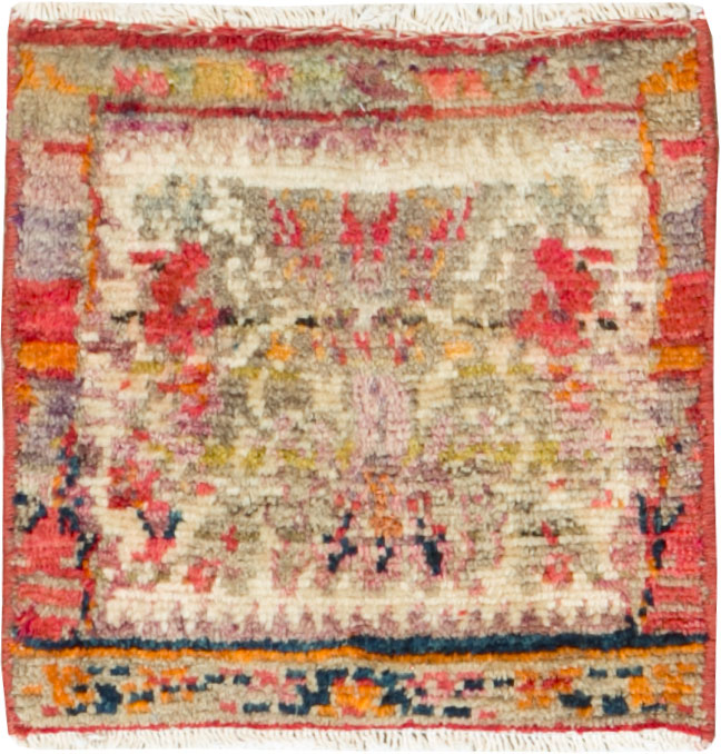 Vintage Persian Shiraz Tribal Bag Face, No.25634 - Staging