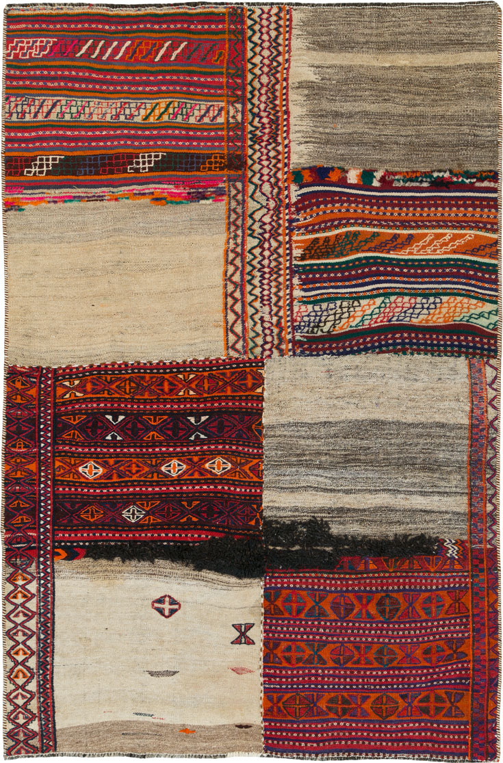 Vintage Persian Flatweave, No.25648 - Staging