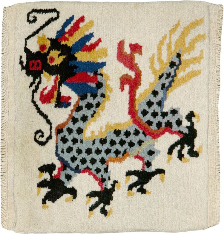 Vintage Chinese Art Deco Rug, No.25656 - Staging