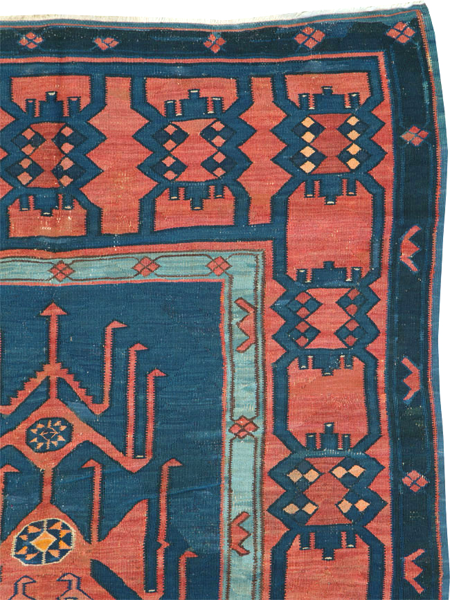 Antique Caucasian Avar Kilim Gallery Carpet, No.25659 - Staging