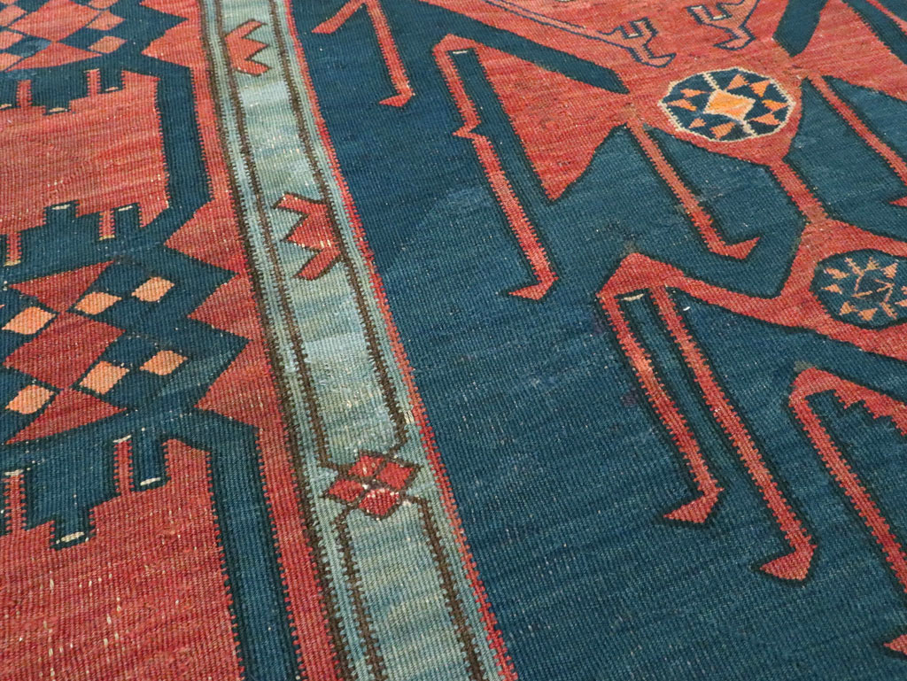 Antique Caucasian Avar Kilim Gallery Carpet, No.25659 - Staging