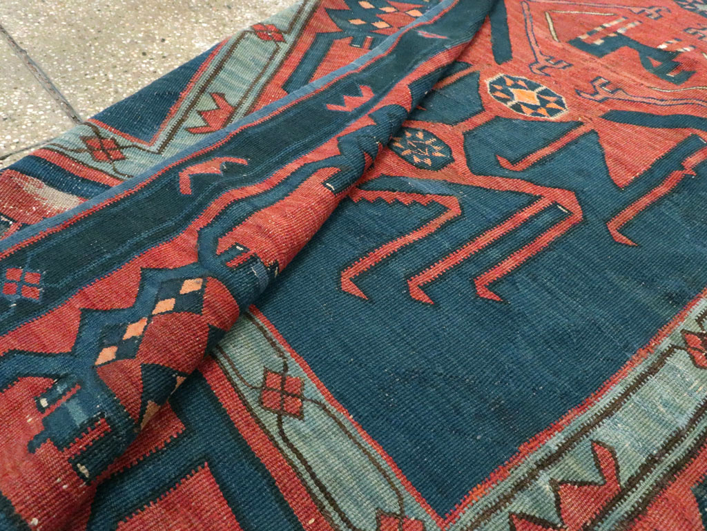 Antique Caucasian Avar Kilim Gallery Carpet, No.25659 - Staging