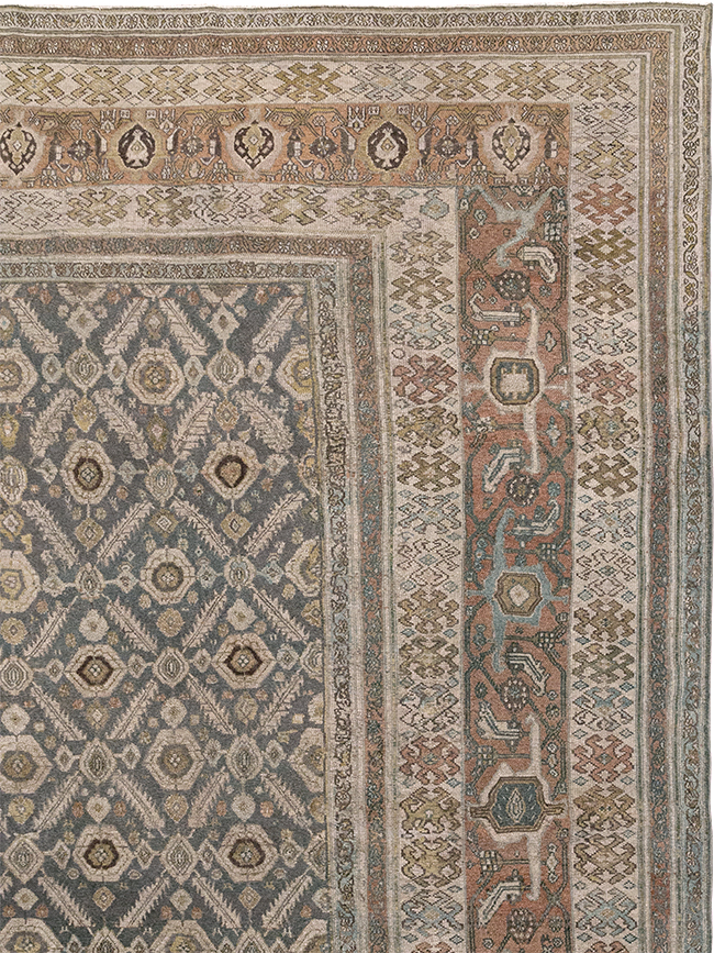 Antique Persian Bibikabad Large Square Carpet, No.25662 - Staging