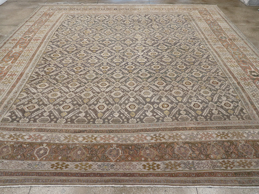 Antique Persian Bibikabad Large Square Carpet, No.25662 - Staging