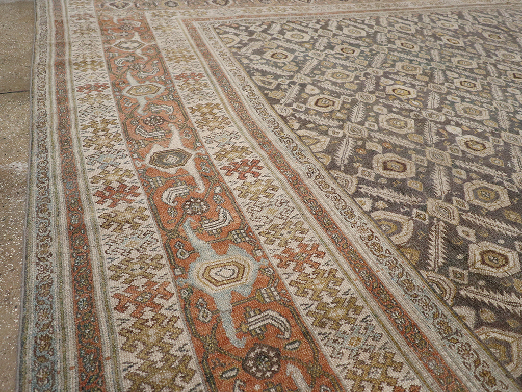 Antique Persian Bibikabad Large Square Carpet, No.25662 - Staging