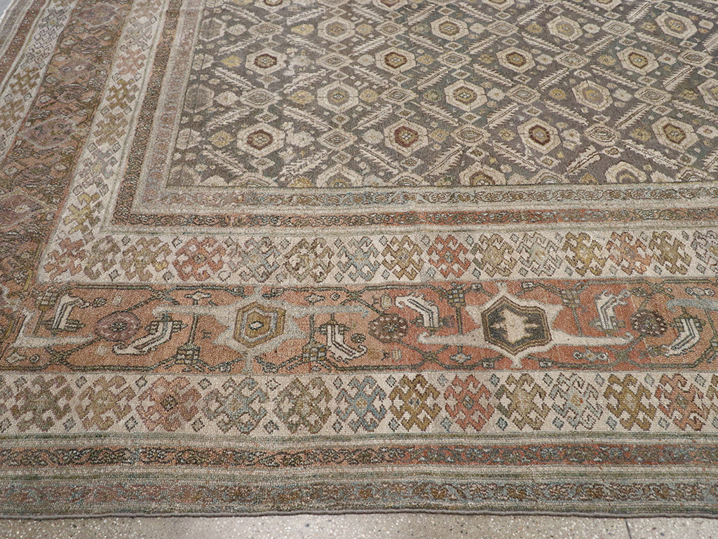 Antique Persian Bibikabad Large Square Carpet, No.25662 - Staging