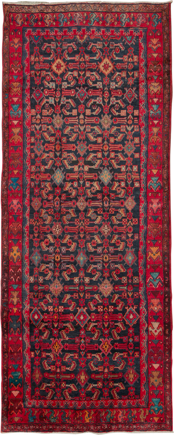 Vintage Persian Malayer Gallery Rug, No.25683 - Staging
