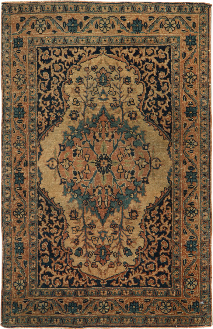 Antique Tabriz Hagi Jalili Rug, No.25684 - Staging