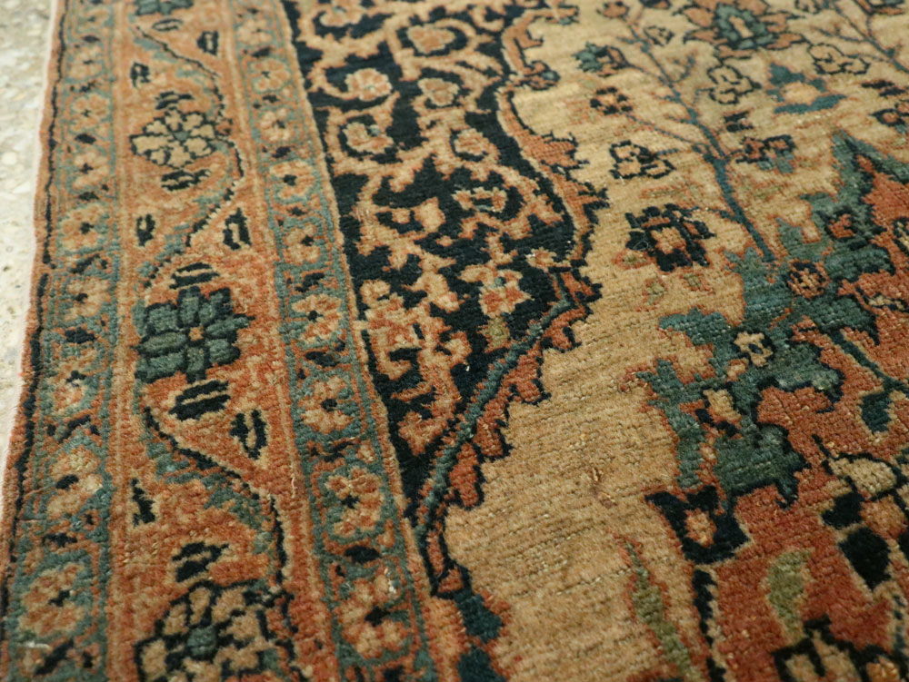 Antique Tabriz Hagi Jalili Rug, No.25684 - Staging