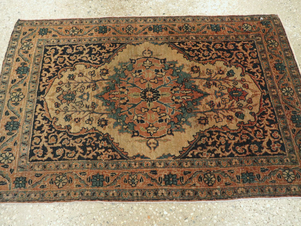 Antique Tabriz Hagi Jalili Rug, No.25684 - Staging