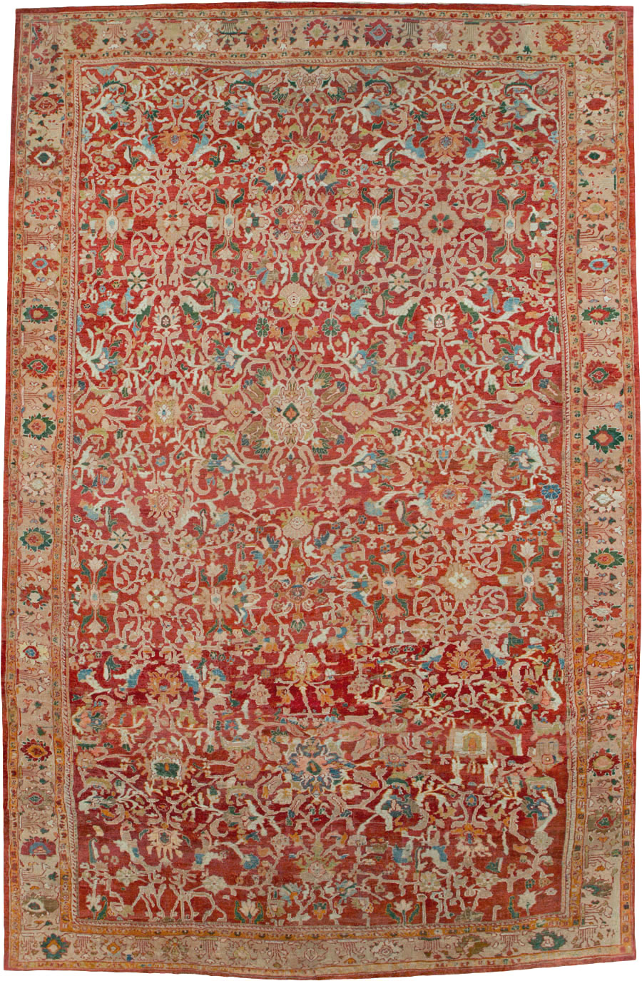 Antique Persian Mahal Carpet, No.25685 - Staging