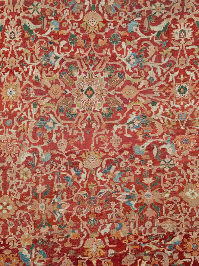 Antique Persian Mahal Carpet, No.25685 - Staging
