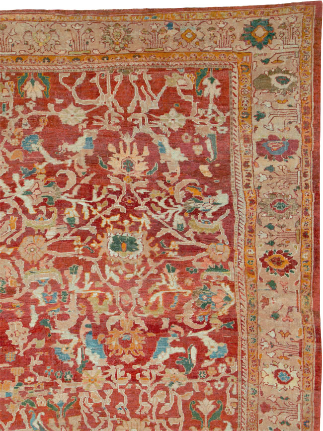 Antique Persian Mahal Carpet, No.25685 - Staging