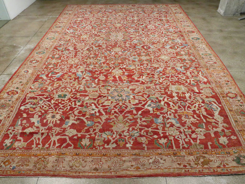 Antique Persian Mahal Carpet, No.25685 - Staging