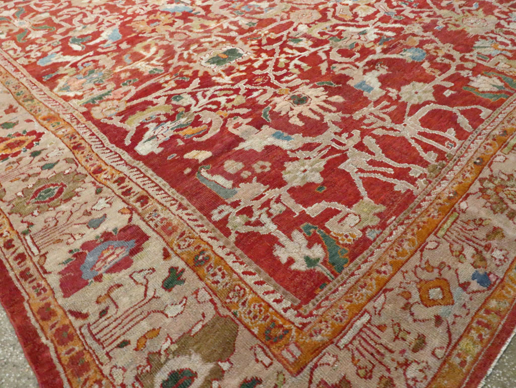 Antique Persian Mahal Carpet, No.25685 - Staging