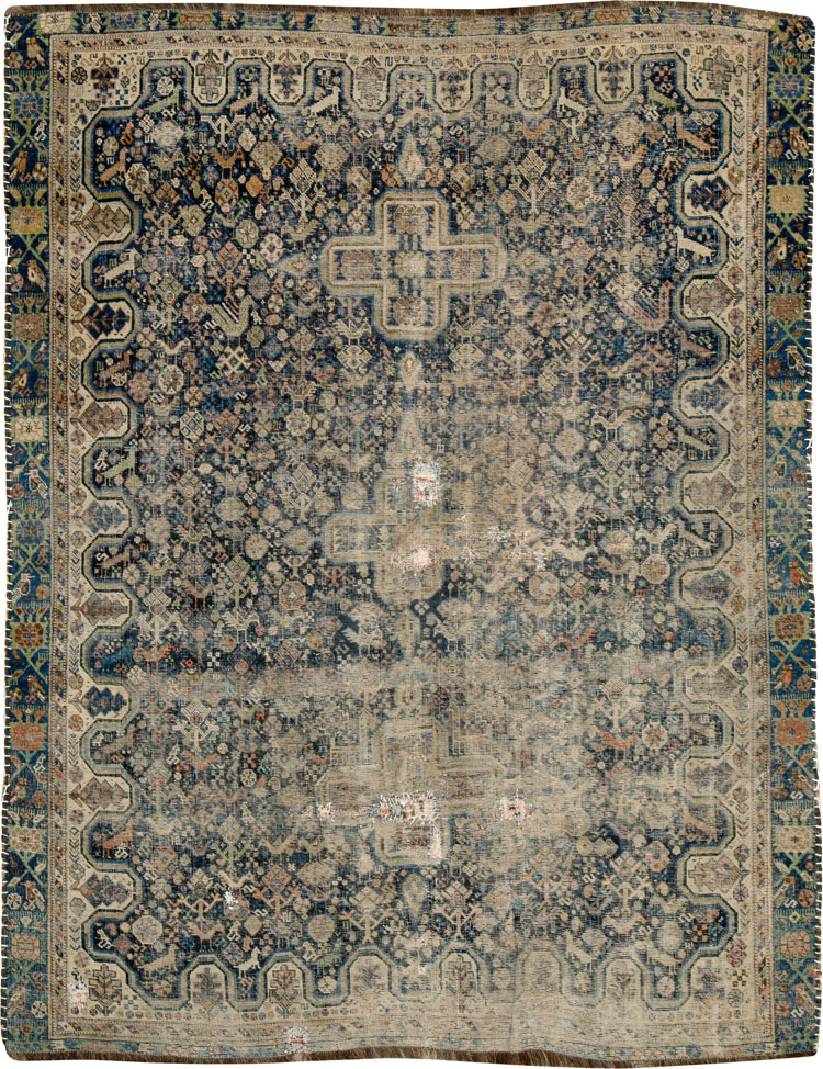 Antique Persian Afshar Rug, No.25690 - Staging