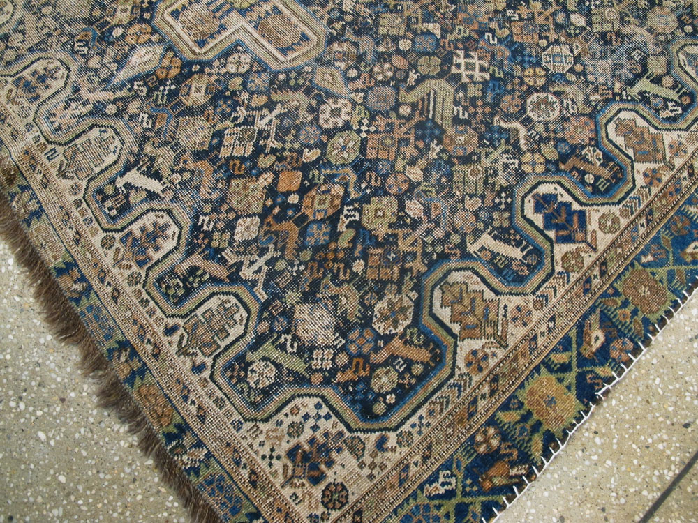 Antique Persian Afshar Rug, No.25690 - Staging