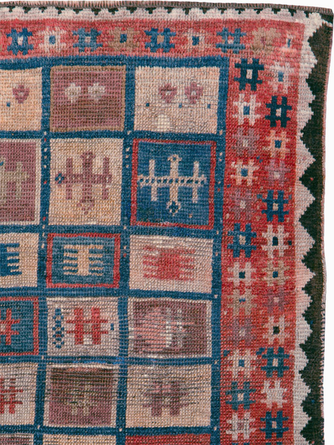 Vintage Persian Gabbeh Throw Rug, No.25693 - Staging