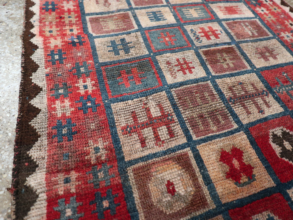 Vintage Persian Gabbeh Throw Rug, No.25693 - Staging