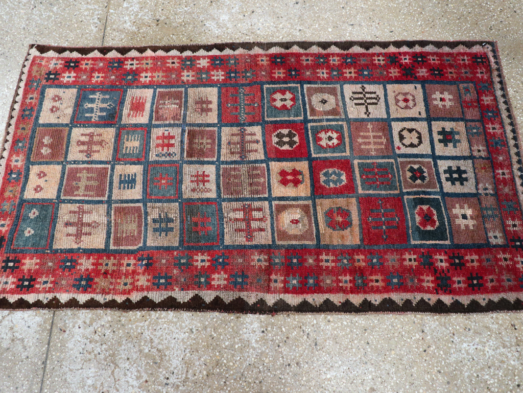 Vintage Persian Gabbeh Throw Rug, No.25693 - Staging