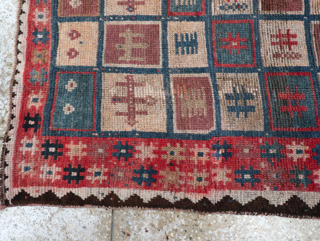 Vintage Persian Gabbeh Throw Rug, No.25693 - Staging