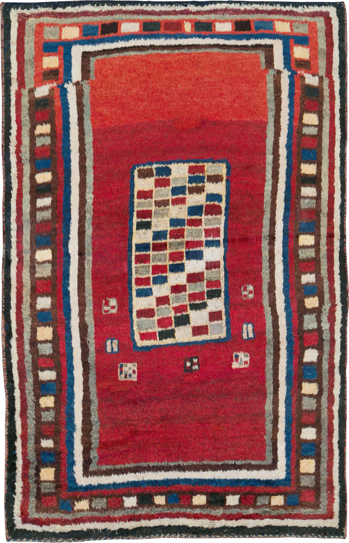 Vintage Persian Gabbeh Rug, No.25694 - Staging