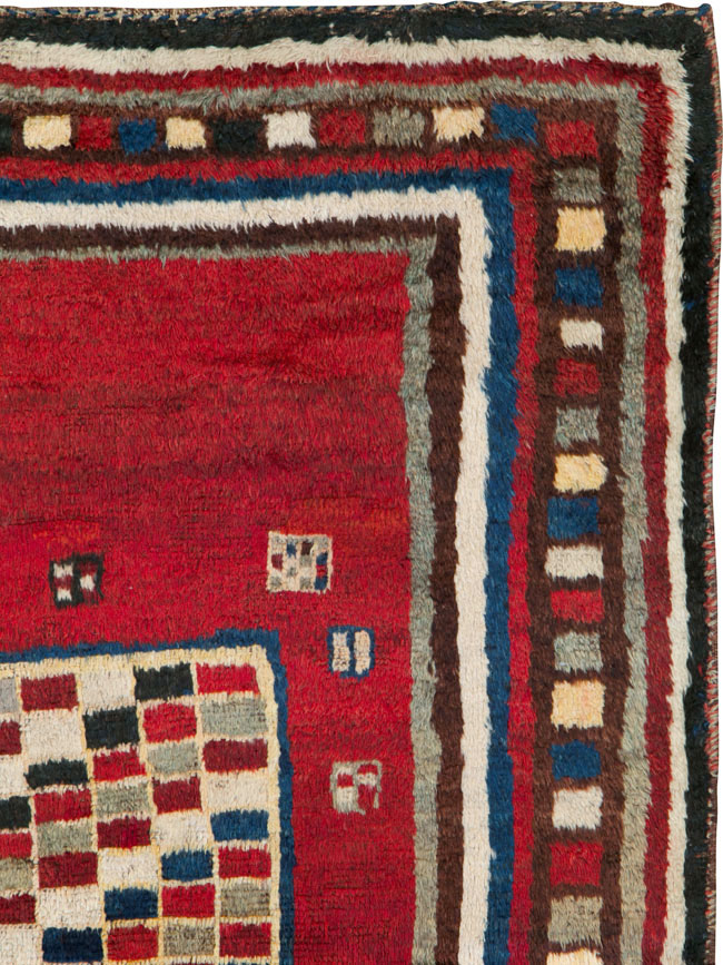 Vintage Persian Gabbeh Rug, No.25694 - Staging