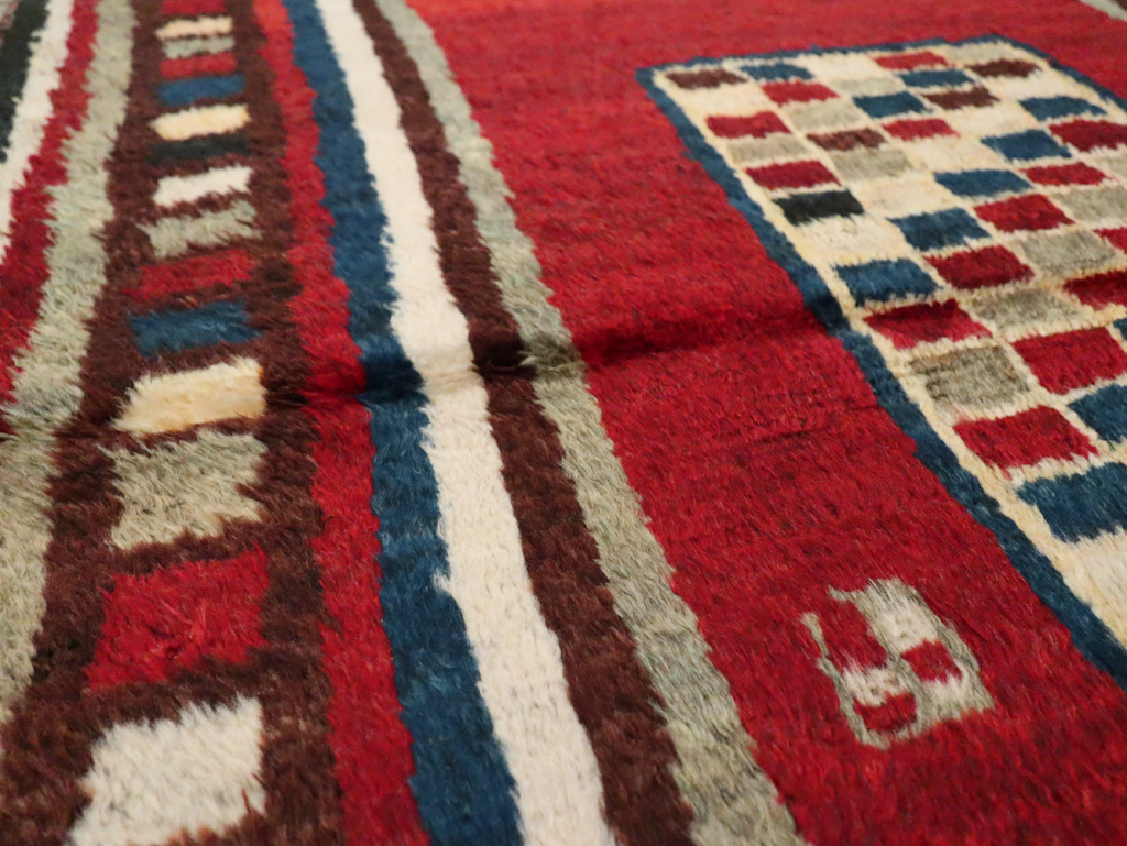 Vintage Persian Gabbeh Rug, No.25694 - Staging
