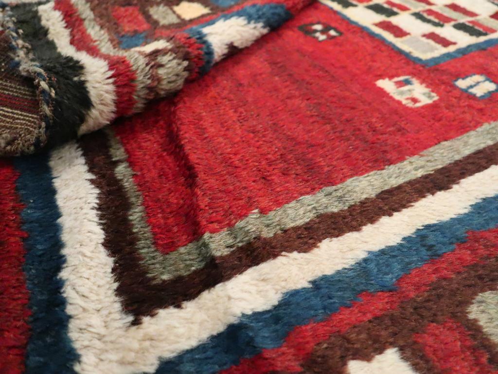 Vintage Persian Gabbeh Rug, No.25694 - Staging